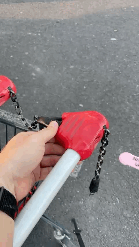 Porte-clés zizi jeton de caddie - Bite Coin - Orange