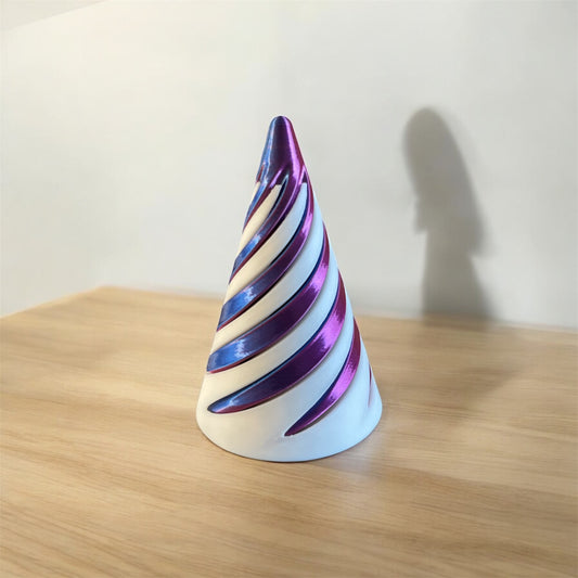 CONE VORTEX - Blanc et Bicolore Mauve - Bleu